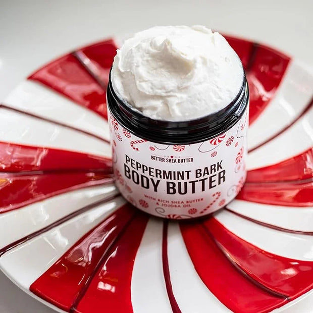 Peppermint Bark Whipped Body Butter | Limited Edition Christmas Lotion | Dry Skin Moisturizer with Shea Butter and Jojoba ...