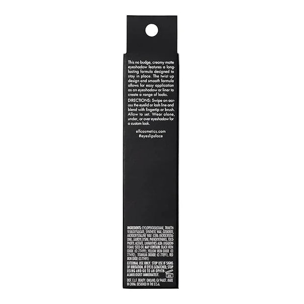 e.l.f. No Budge Matte Shadow Stick, One-Swipe Cream Eyeshadow Stick, Long-Wear & Crease Resistant, Matte Finish, Trift Sho...