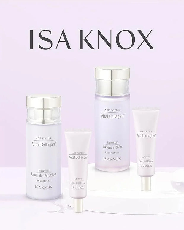 ISA KNOX Age Focus Vital Collagen Skincare Set (14.54 fl oz) - Korean Skincare for Firming, Hydrating, and Nourishing. wit...