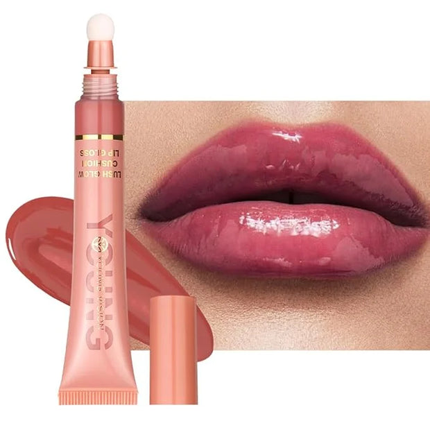 YOUNG VISION Hydrating Liquid Lipstick & Gloss Tint, Oil Infused, Cushion & Puff Applicators, Versatile Nude to Red Shades...