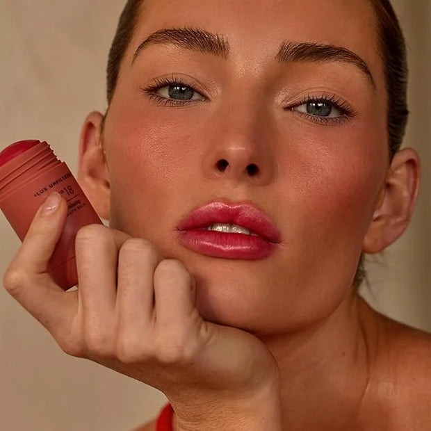 '+ Lux Unfiltered N°18 Illuminating Beauty Balm - Cream Blush Stick with Mango Butter - Buildable and Blendable Shimmer Bl...