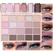 20Colors Nude Light Pink Purple Basics Matte Eyeshadow Palette,Eye Shadow Travel Makeup Palette all in one Long Lasting Wa...