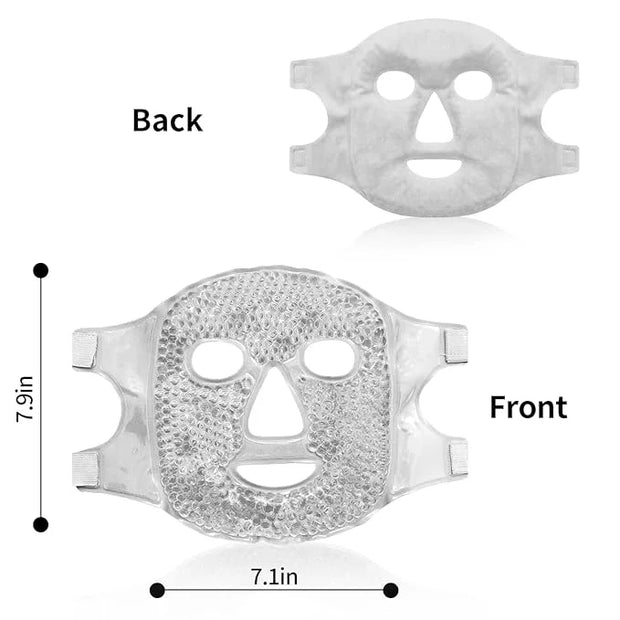Cold Face Eye Masks Ice Face Mask Hot Cold Compress For Dark Circles, Puffiness, Migraines, Headache, Stress, Redness, Coo...