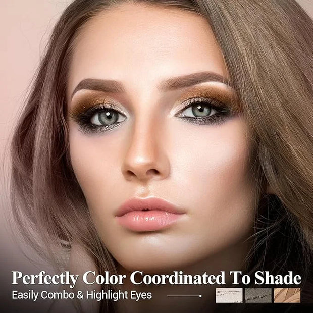 Neutral Eyeshadow Stick Makeup Set, Metallic Shimmer Matte Cream Eye Shadow Eyeliner Brightener Pencil Crayon - Classic 6P...