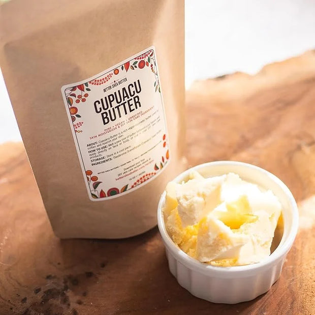 Cupuacu Butter Raw, Pure & Unrefined for Hair Growth & Dry Skin on Body and Face - Brazilian Body Butter Base for DIY Loti...