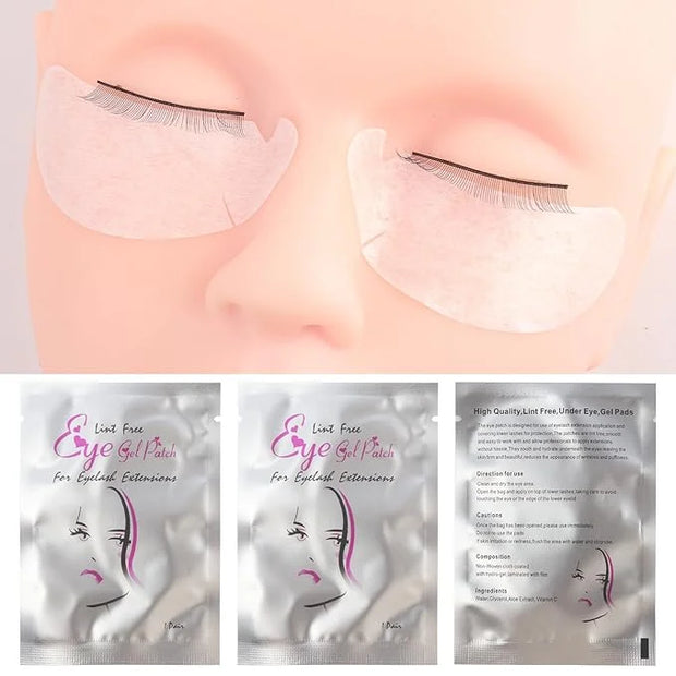 50 Pair V Shape Under Eye Gel Pads Hydrogel Eye Patches For Eyelash Extension, Lint Free Under Hydrogel Eye Mask Pads Lash...