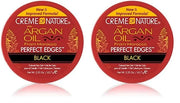 Creme of Nature with Argan Oil From Morocco Perfect Edges Hair Gel, 24 Hour Hold with Moisture and Exotic Shine, Black, 2....