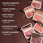 COVER FX Monochromatic Powder Blush Duo - Pink Dahlia: Soft Pink - Matte + Shimmer Finish - Create Custom, High Impact Col...