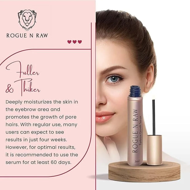 Eyebrow Growth Serum – 3ml Natural Ingredients Eyebrow Serum to Grow Thicker Brows, Eyebrow and Eyelash Enhancing Serum - ...