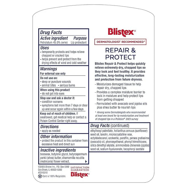 Blistex Repair & Protect Lip Balm,