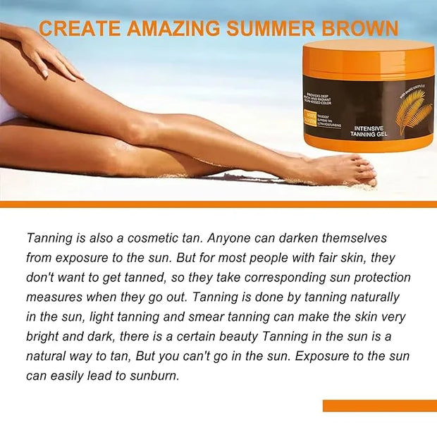 2Pcs Luxury Intensive Tanning Gel, Intensive Tanning Luxe Gel, Natural Tanning Accelerator Cream Gel,Tanning Cream for Sun...