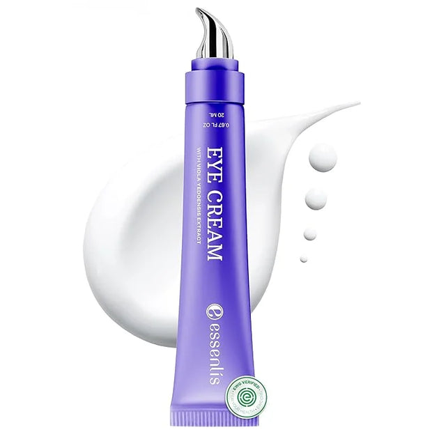 ESSENLIS Caffeine Eye Cream for Dark Circles and Puffiness, Bags Under Eyes, Collagen Anti Aging Day and Night Corrector f...