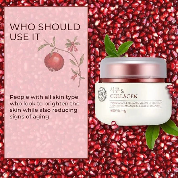 The Face Shop Pomegranate & Collagen Volume Lifting Eye Cream | Deep Revitalizing Cream for Elasticity, Firmness & Density...