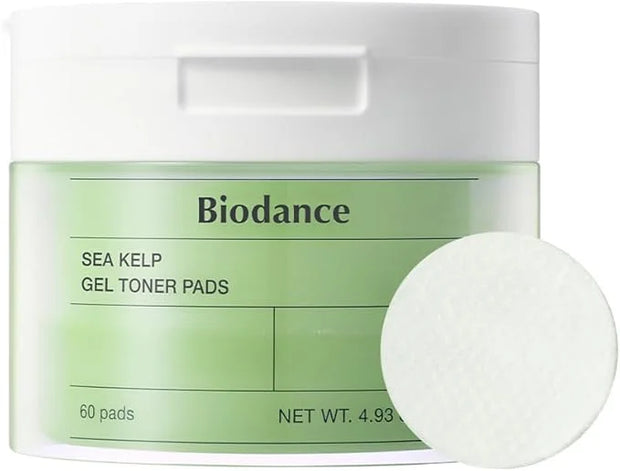 Biodance Sea Kelp Gel Toner Pads, Calming & Soothing for Sensitive Skin, Oil & Sebum Control, Blemish Care, Gentle Exfolia...