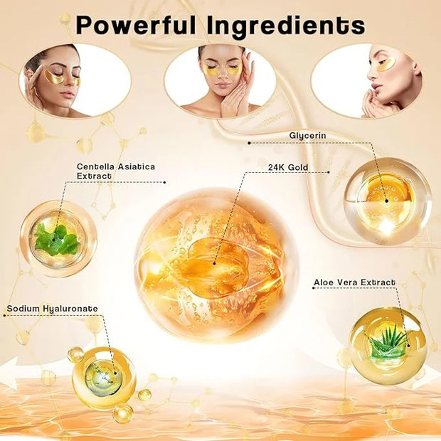 Under Eye Patches for Women (30 Pairs) - Eye Patches for Puffy Eyes and Dark Circles - Skin Care with Collagen eye patches...