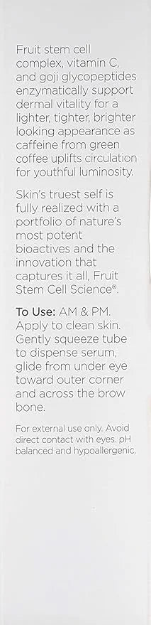 Andalou Naturals Luminous Eye Serum, Illuminating Eye Cream for Dark Circles and Puffiness, Vitamin C, Caffeine & Goji Gly...