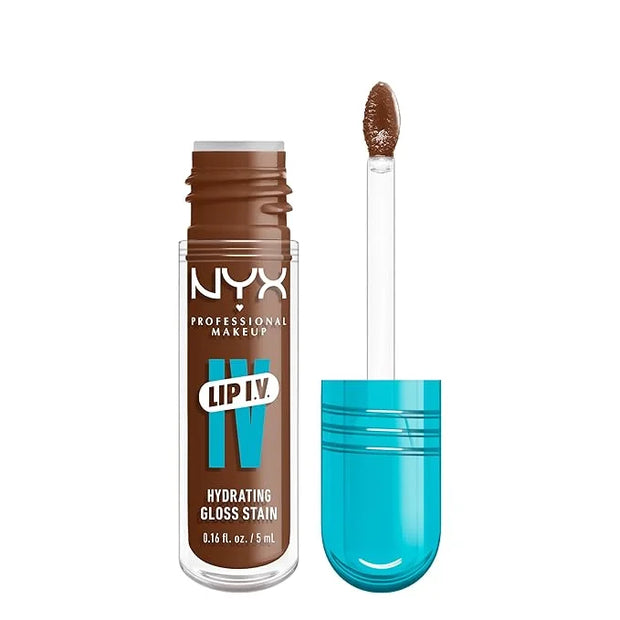 NYX PROFESSIONAL MAKEUP Lip IV Hydrating Glossy Lip Stain with 12HR Hydration - Splash N Spice (Brown) - Product Image