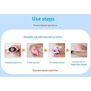 Sunscreen Applicator - Single Blue - BPA-Free Refillable Roll on Sponge Sunscreen, Suncream & Lotion Applicator For Kids, ...