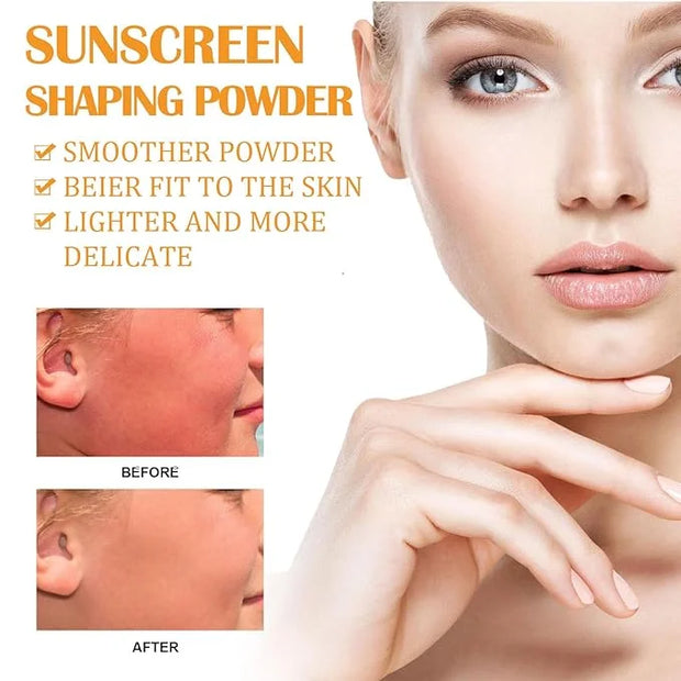Mineral Powder Sunscreen, Powder Sunscreen for Face,Mineral SPF 50 PA+++ Sunscreen Powder,Long-Lasting Lightweight Breatha...