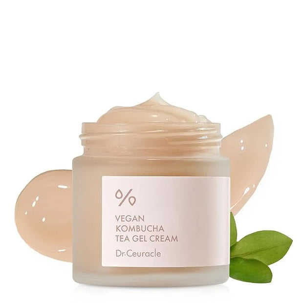 Dr.Ceuracle Vegan Kombucha Tea Gel Cream - Korean Skincare Lightweight Watery Hydrating Moisturizer with Kombucha Tea Extr...