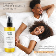 Apricot & Camellia Body Oil 4oz Wellness Self-Care Gift Set, 4 Pieces, Natural, Scented Coconut Soy Candle 4oz, Calendula ...