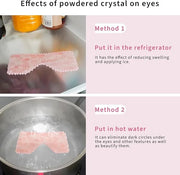 Natural Crystal Eye Mask, Rose Quartz Eye Mask for Alleviate Puffiness Massage Relax Wrinkles Relieve Migraine Meditation ...