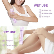 2025 New 2-in-1 Bikini Trimmer & Electric Shaver for Women - Cordless Wet/Dry Electric Razor Kit, Waterproof Hair Removal ...