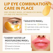 30 Pairs 24K Gold Lip & Under Eye Mask Set - Hydrating Gel Pads for Dry Lips & Dark Circles | Skincare with Hyaluronic Aci...