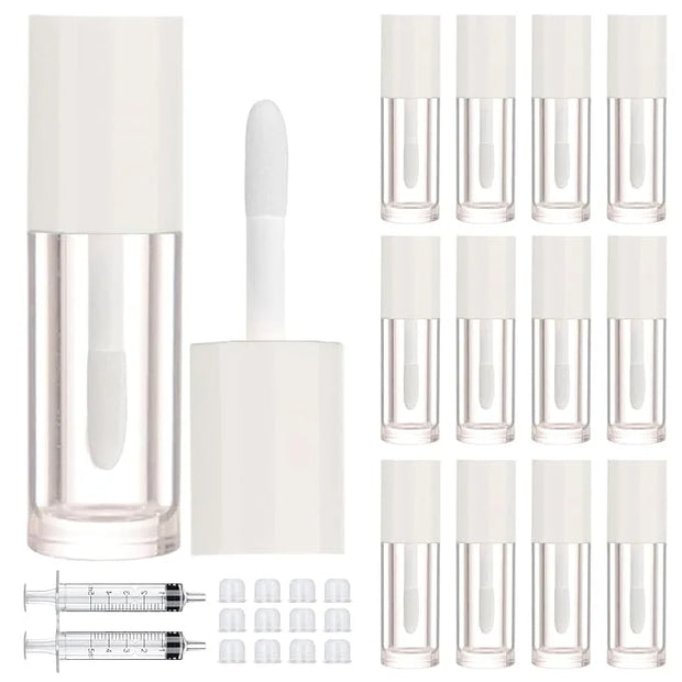 12pcs 2.5ml Empty Lip Gloss Tubes with Wand Cute Lip Gloss Containers Refillable Cosmetic Lip Balm Tubes Lip Gloss Supplie...