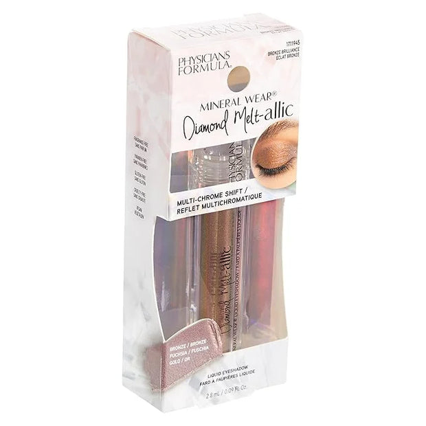 Cream Eyeshadow By Physicians Formula Mineral Wear Diamond Metallic Liquid Eyeshadow Shimmer Bronze Brilliance - Product I...