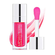 Plumping Lip Oil, Hydrating Gloss Tinted Lip Balm Transparent Lip Care, Big Brush Head Glitter Shine, Long Lasting Nourish...