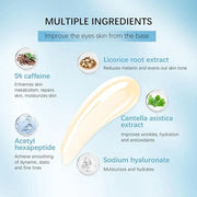 5% Caffeine Eye Serum,Moisturizing Eye Cream with 360° Massage Roller Ball,Anti-Aging Moisturizing Eye Serum for Dark Circ...