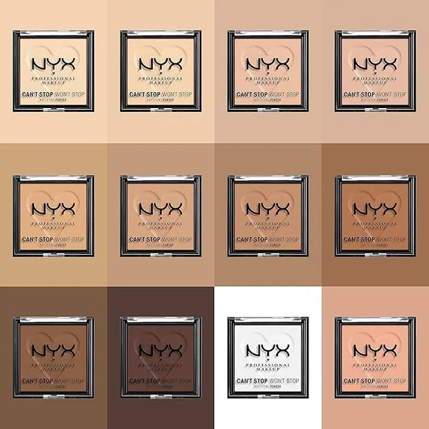 NYX PROFESSIONAL MAKEUP Can't Stop Won't Stop Mattifying Pressed Powder - Light Medium - Product Image