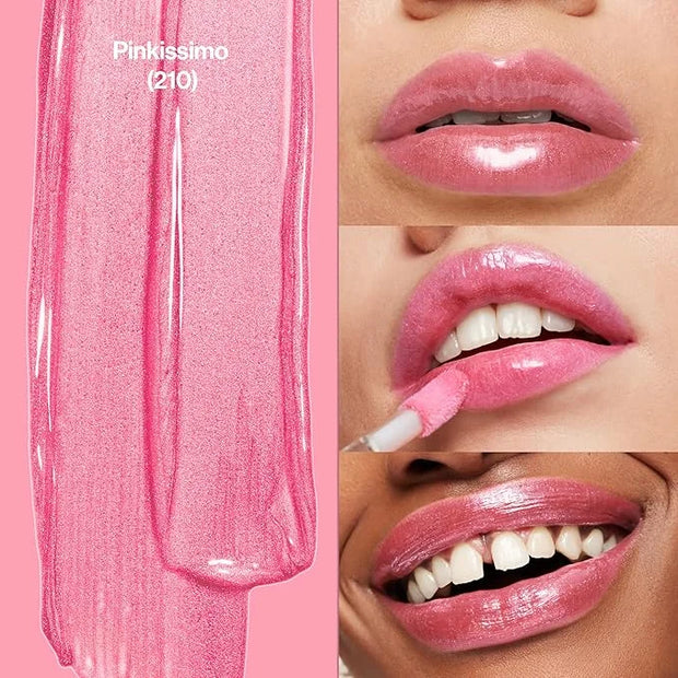 Revlon Super Lustrous Lip Gloss, Non-Sticky, Hydrating, High Shine Finish, 210 Pinkissimo, 0.13 oz - Product Image