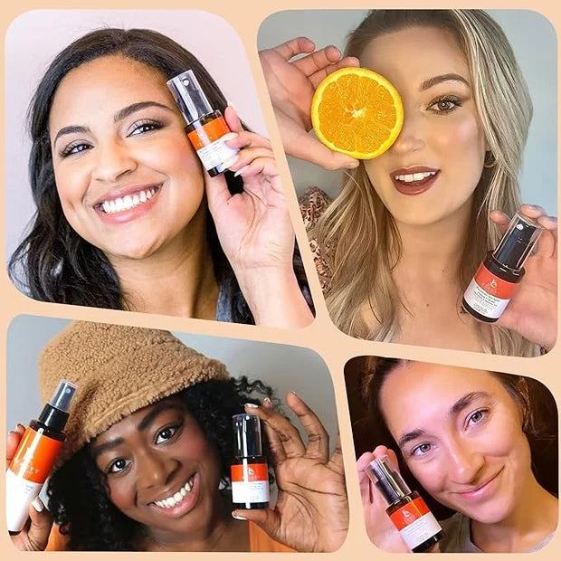 Vitamin C Face Serum - USA Made with Natural & Organic Ingredients, Skin Brightening Vitamin C Serum for Face for Women, D...