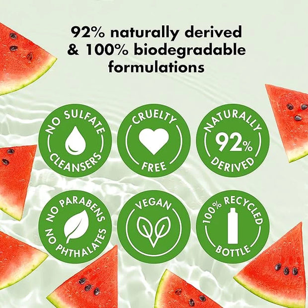 Love Beauty and Planet Plant-Based Body Wash Hydrate and Restore Skin Watermelon and Hyaluronic Acid Made with Plant-Based...