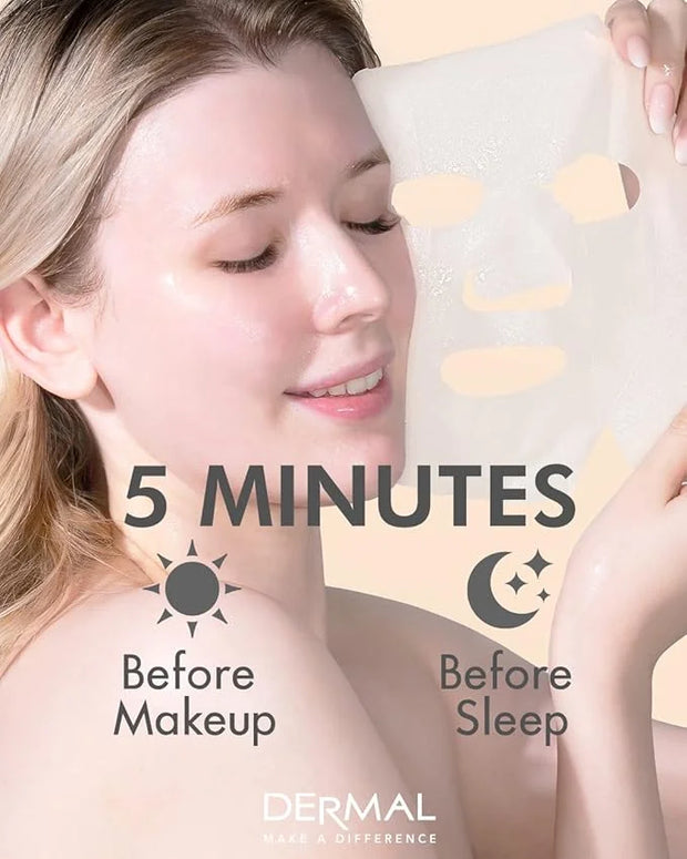 DERMAL 39 Combo Sheet Mask + Collagen Hydrogel Melting Jelly Gel Mask 4ea Bundle - Product Image