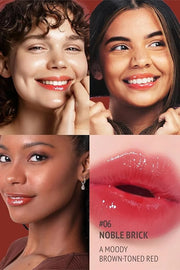 self beauty Veganize Collagen Lip Glass Balm - Hydrating Lip w/Hyaluronic Acid - Vegan Korean Lip Balm Moisturizing Lip Ca...