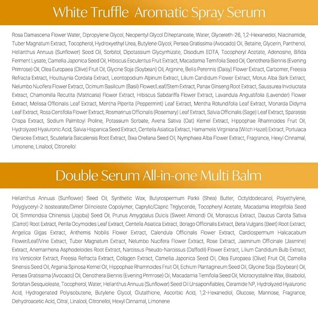 d'alba Piedmont White Truffle Vegan Holiday Gift Set, First Aromatic Spray Serum & All In One Multi Balm, Suitable for All...