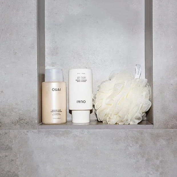OUAI Medium Shampoo and Conditioner Set - Sulfate Free Shampoo and Conditioner for Medium Hair - Made with Keratin, Shea B...