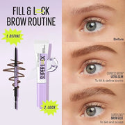 Maybelline Super Lock Brow Glue Eyebrow Gel, Lightweight Brow Gel For Up To 24HR Hold, Clear, 1 Count - Product Image
