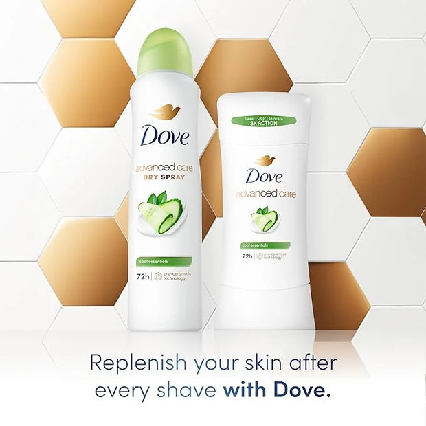 Dove Advanced Care Antiperspirant Deodorant Stick for Women Cool Essentials For 48 Hour Protection And Soft And Comfortabl...