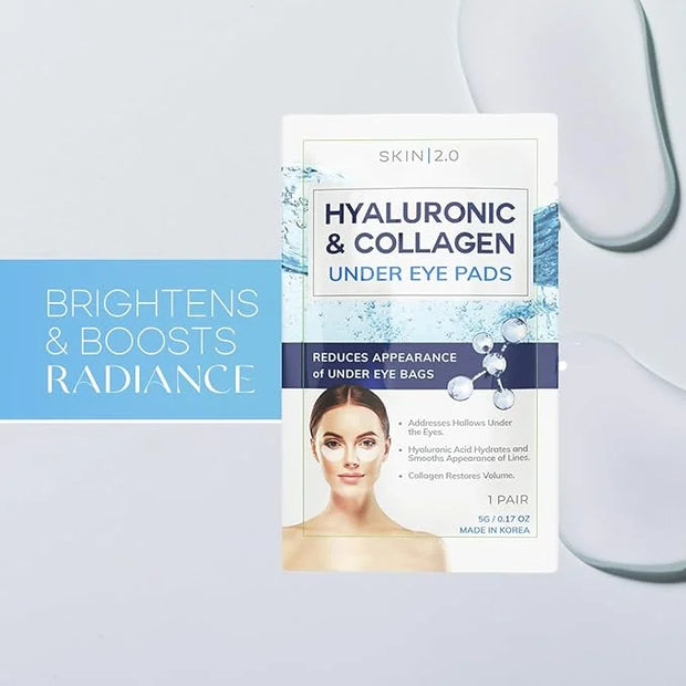 Hyaluronic Acid and Collagen Under Eye Patches - Anti-aging, Reduces Eye Bags & Wrinkles, Firming & Hydrating Eye Pads - C...