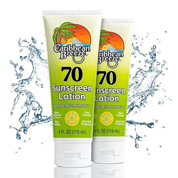 Reef Friendly Sunscreen SPF 70 Lotion, Mango Lime Scent Body Sunscreen Lotion, Rich in Anti Oxidants, Water Resistant Up t...