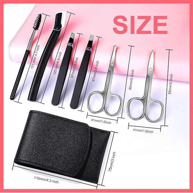 FANDAMEI Eyebrow Scissors, Eyebrow Kit, Eyebrow Tweezers for Women, Eyebrow Razor, Eyebrow Brush. Eyebrow Kit for Men with...