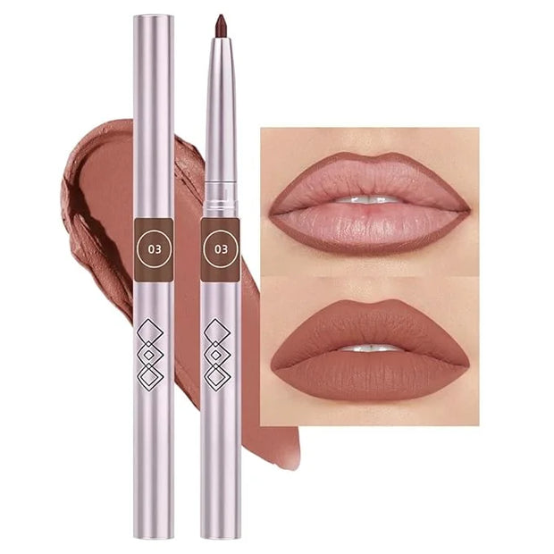 evpct Silky Smooth Lip Liner Pencil Retractable, Caramel Lip Liner Creamy Long-Lasting Formula for Precision Contouring Ma...
