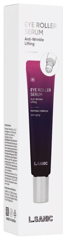 L.SANIC_Eye Serum Roller Peptide Complex, Anti-Wrinkle & Lifting, Firming & Hydrating, Reduces Fine Lines & Puffiness, Coo...