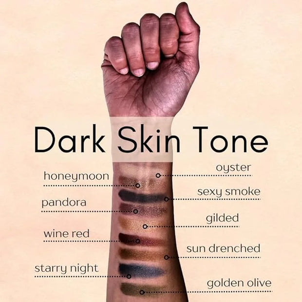Sun Drenched Cinnamon Chocolate Brown Bronze Almond Gold Shimmer Pressed Powder Single Eyeshadow; Talc, Paraben & Cruelty ...