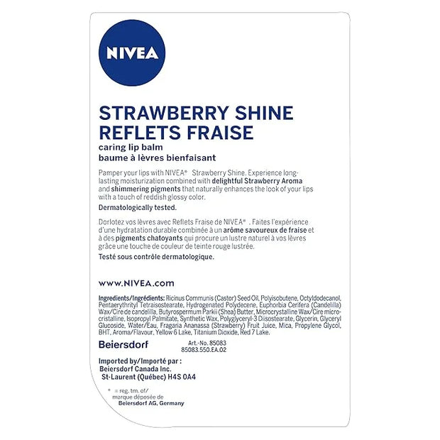 Nivea Lip Care Strawberry 4.8 G