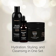 Golden Grooming Co. Everyday Beard Bundle – Complete Beard Care Set | Includes Beard Oil, Balm & Shampoo (XL, Warm Cedar) ...